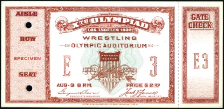 Stamp of United States Combined with 115326

Tickets: Wrestling in the 