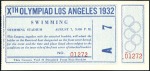 Stamp of Olympics » 1932 Los Angeles 1932 Los Angeles: Tickets for Swimming group