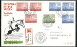 Stamp of Sweden Official envelope with Olympic franking tied by sp