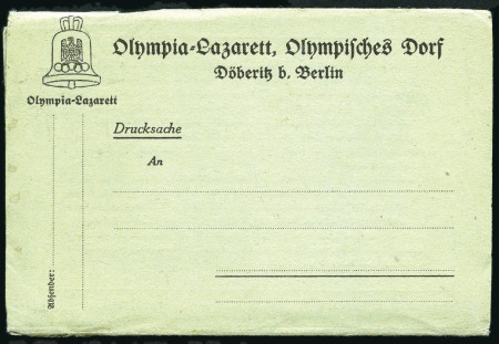 Stamp of Germany » German Empire » German Empire, 1933/45 Third Reich Olympia Military Hospital, Olympic Village, fold-o