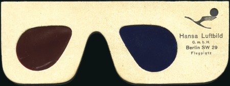 Stamp of Germany » German Empire » German Empire, 1933/45 Third Reich 3D Postcards with glasses, four postcards depictin