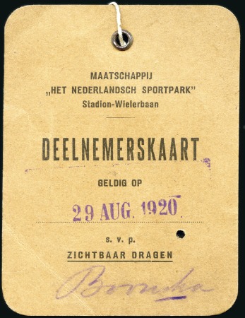 Stamp of Netherlands ADDED TO 115389

1920 "Netherland Sportpark" Soc