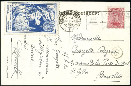 Stamp of Belgium Group of 19 postcards nearly all with the special 