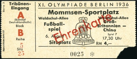 Stamp of Germany » German Empire » German Empire, 1933/45 Third Reich Tickets: Selection of four different small format 