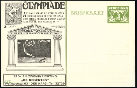 Stamp of Olympics » 1928 Amsterdam » Huygens Postal Stationery Cards (ordered by Series number) Official Postal Stationery printed by Huygens: 3c 