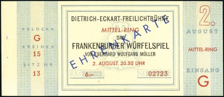 Stamp of Olympics Tickets: Selection of eight tickets for an array o