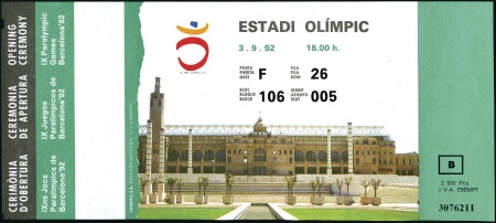 Stamp of Spain Tickets: Attractive assembly of 59 tickets for an 