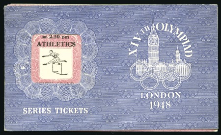 Stamp of Olympics Tickets: Eight Athletics tickets for different day