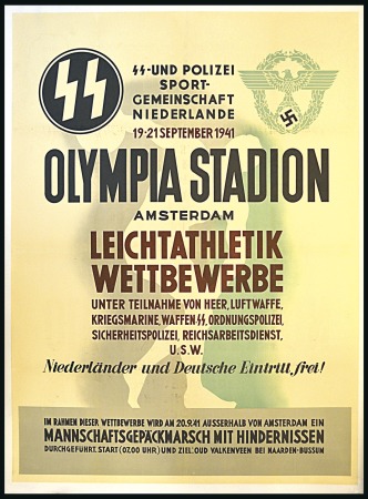 Stamp of Germany » German Empire » German Empire, 1933/45 Third Reich 1941 "SS-UND POLIZEI / SPORT- / GEMEINSCHAFT / NIE
