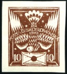 Stamp of Czechoslovakia » Czechoslovakia 1918-1939 1920 Selection of 86 proofs of Holubice (dove), Os