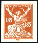 Stamp of Czechoslovakia » Czechoslovakia 1918-1939 1920 Selection of 86 proofs of Holubice (dove), Os