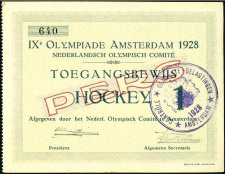 Stamp of Netherlands Tickets: Three tickets for various events, mixed t