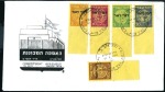 Stamp of Israel » Israel 1948 "Doar Ivri" Postage Dues Basic Issue Complete postage due tab set tied by April 27, 194
