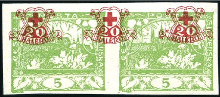 Stamp of Czechoslovakia » Czechoslovakia 1918-1939 1920 Selection of 19 proofs of Cerveny kriz (Red C