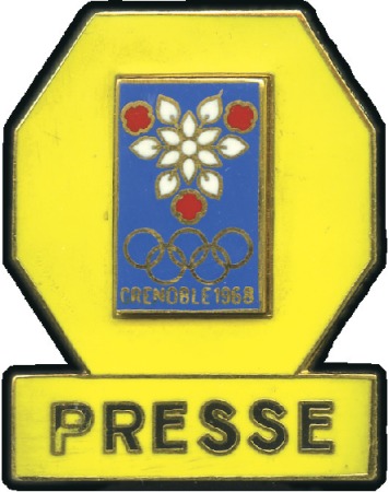 Stamp of France Official Press badge by Arthus Bertrand, very fine