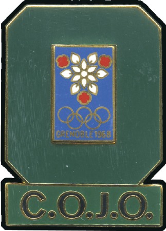 Stamp of France Organising Committee "C.O.J.O" badge by Arthus Ber