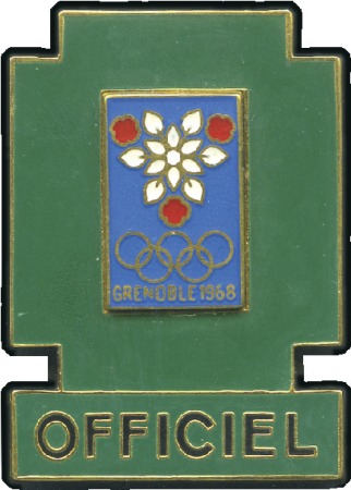 Stamp of France Official's badge by Arthus Bertrand, 35x49mm, very