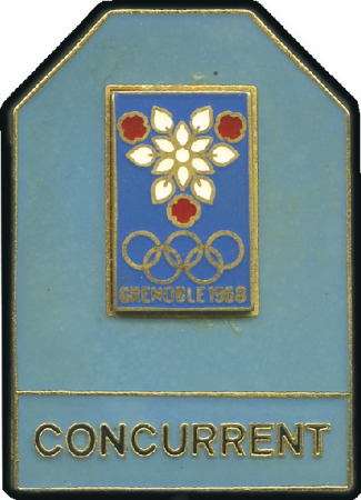 Stamp of France Participant's ("Concurrent") badge by Arthus Bertr