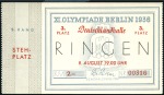 Stamp of Olympics Tickets: Selection of two Official Wrestling ticke