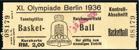 Stamp of Germany » German Empire » German Empire, 1933/45 Third Reich Tickets: Selection of eight small format tickets f