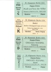 Stamp of Olympics Tickets: "Grosses Festspiel", "Musik und Tanz der 