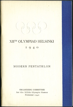 Stamp of Olympics » 1940 Helsinki (Cancelled) Modern Pentathlon rules and regulations booklet pr