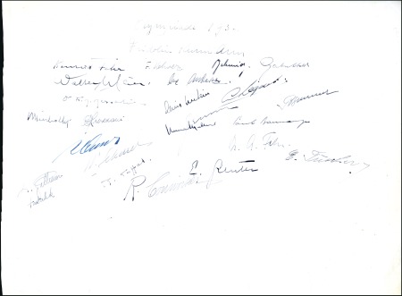 Stamp of Germany » German Empire » German Empire, 1933/45 Third Reich AUTOGRAPHS of the Swiss Field Hockey team at the G