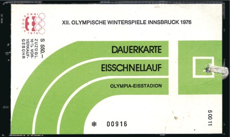 Stamp of Olympics » 1976 Innsbruck Tickets: Selection of 29 tickets for various event