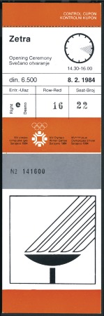 Stamp of Olympics » 1984 Sarajevo Tickets: Selection of 16 tickets for various event