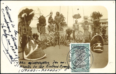 Stamp of Belgian Congo » Ruanda Urundi Guerre 1914-18 B.P.C.V.P.K N°3: Carte postale de Nyamasina avec l