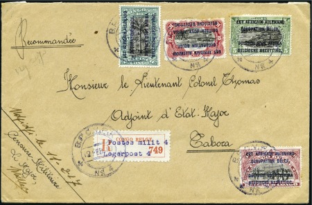 Stamp of Belgian Congo » Ruanda Urundi Guerre 1914-18 B.P.C.V.P.K N°4: Lettre recommandée d'Udjidji affr