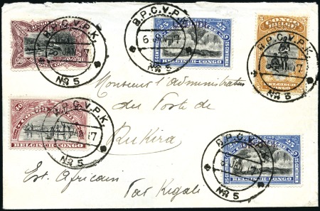 Stamp of Belgian Congo » Ruanda Urundi Guerre 1914-18 B.P.C.V.P.K N°5: Enveloppe de Kigali pour Rukira a