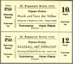 Stamp of Olympics » 1936 Berlin » Documents, Programmes, Tickets, etc. The Extremely Rare Ticket Album The Berlin 193