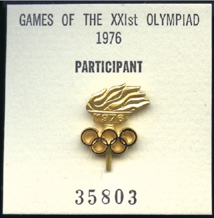 Stamp of Canada Participant's lapel pin, presented by the IOC, 12x