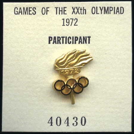Stamp of Germany » Germany Collections and Large Lots Participant's lapel pin, presented by the IOC, 12x