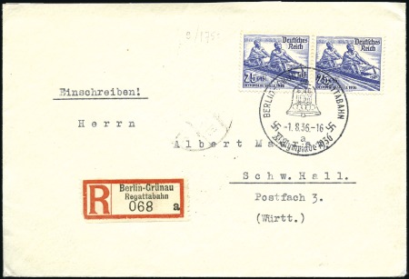 Stamp of Germany » Germany Collections and Large Lots Added to 115398
Three registered covers with Olym
