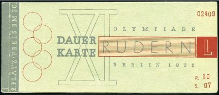 Stamp of Olympics Tickets: Selection of 12 mostly empty ticket bookl
