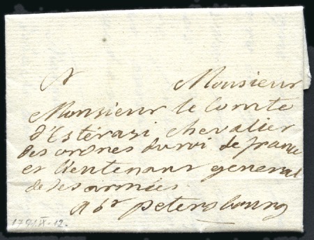 Stamp of Russia » Russia Imperial Pre-Stamp Postal History 1791-1855 Selection of foreign going mail (8), not