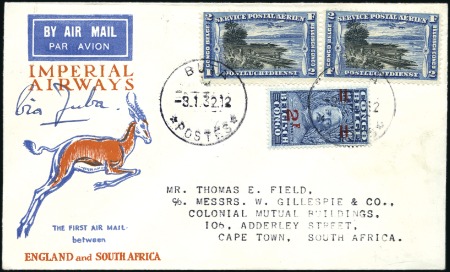 Stamp of Belgian Congo 1932 (03.01) Enveloppe du premier vol régulier de 