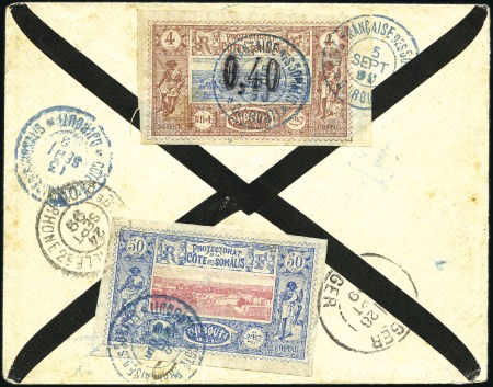Stamp of Colonies françaises » Côtes des Somalis 1898-1910, Lot de sept lettres et cartes de la Côt