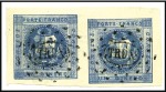 Stamp of Peru » 1858 (March) First Issue 1d Blue (shades incl. Milky Blue and Dark Blue), t