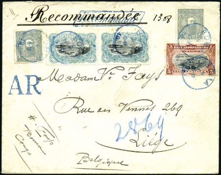 Stamp of Belgian Congo » Congo Belge 1887 Léopold II - Affranchissementso Belge 1887 Léopold II – Affranchissements Lot de 10 lettres ou cartes dont 9 pour la Belgiqu