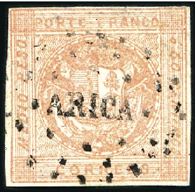 Stamp of Peru » 1858 (March) First Issue 1/2p Rose, the error of colour, transfer type d (o