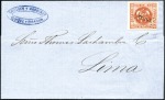 Stamp of Peru » 1858 (Oct)-1859 Double-Lined Frames 1p Vermilion and 1p Dark Rose, one each Die I or I