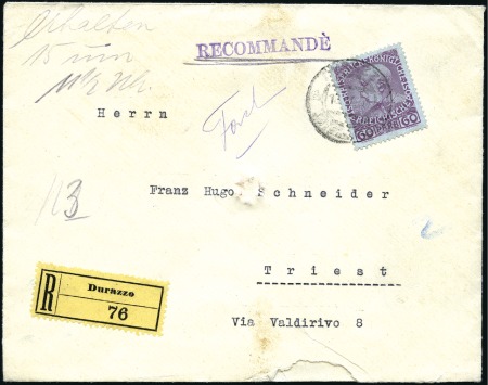 Stamp of Albania 1872-1914, Austrian P.O., Selection of 8 covers & 