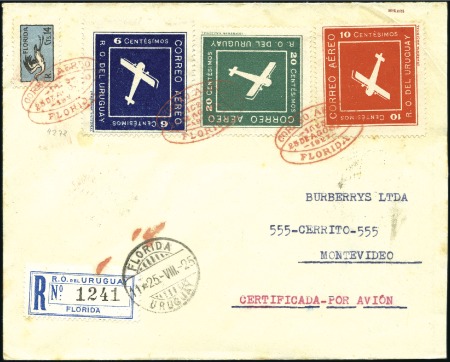 Stamp of Uruguay 1864-1980, Lot of over 350 covers and cards with m