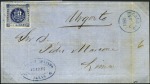 Stamp of Peru » 1860-61 Zig-Zag Spandrels 1d Second printing, group of four covers (three fr