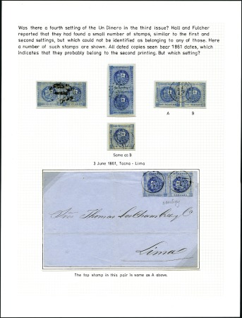 Stamp of Peru » 1860-61 Zig-Zag Spandrels 1d Second Printing, the 4th setting suggested by H