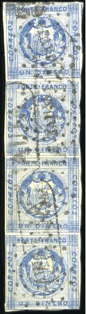 Stamp of Peru » 1860-61 Zig-Zag Spandrels 1d Third Printing, 2nd retouch, first setting, ver