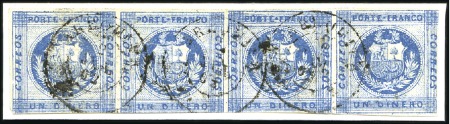 Stamp of Peru » 1860-61 Zig-Zag Spandrels 1d Third Printing, 2nd retouch, second setting, ra